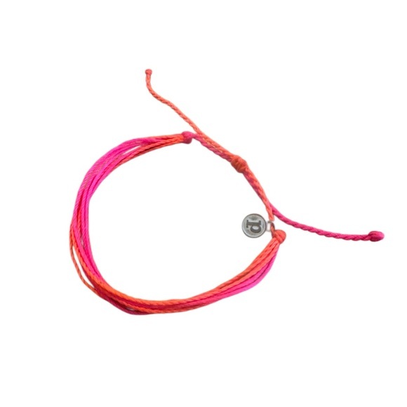 Pura Vida Jewelry - Pura Vida Pink and Orange Cross My Heart Bracelet